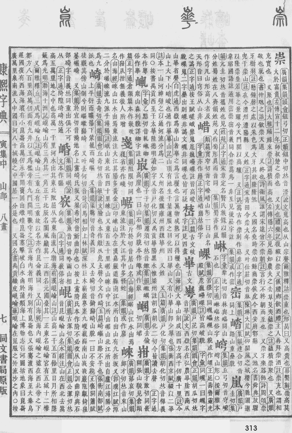 康熙字典第313页图片