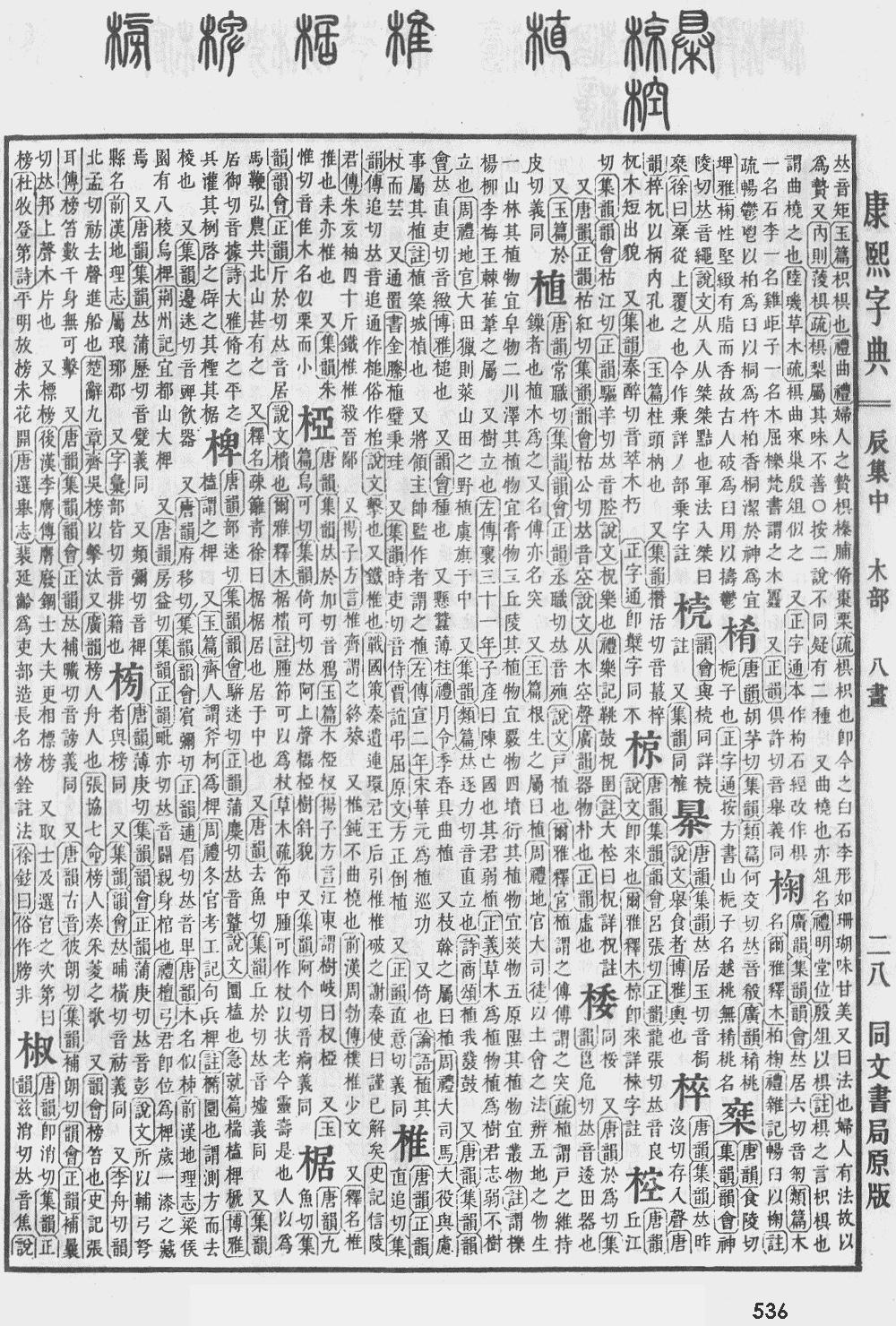 康熙字典第536页图片