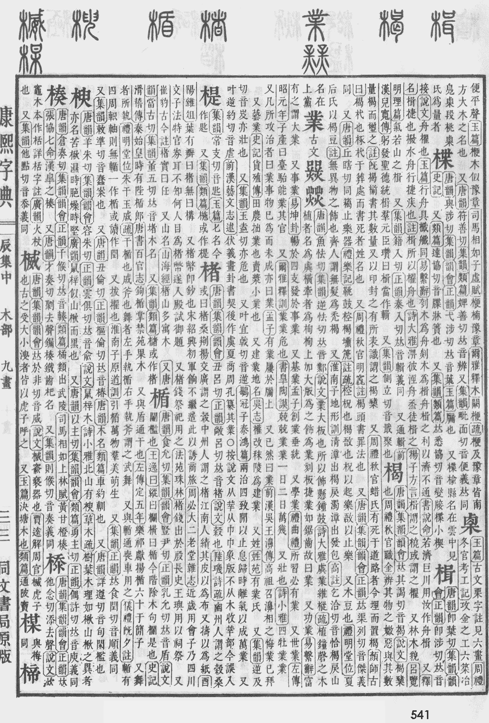 康熙字典第541页图片