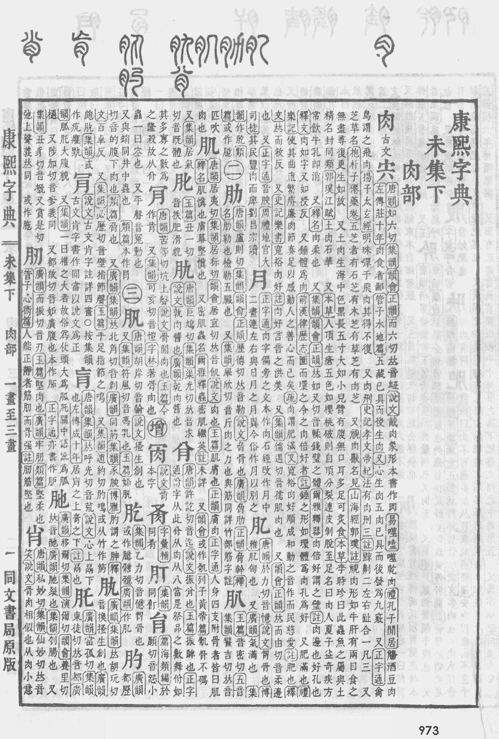 康熙字典第973页图片